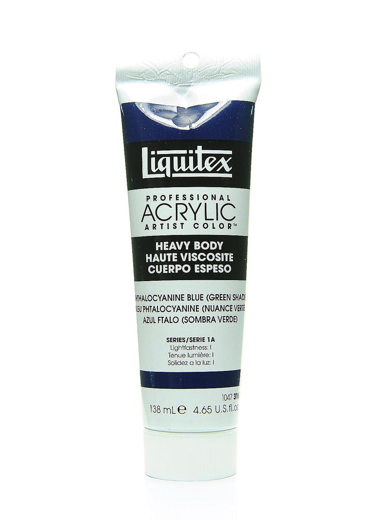 Liquitex Heavy Body Professional Artist Acrylic Colors, Phthalo Blue (Green Shade), 4.65Oz (46166)