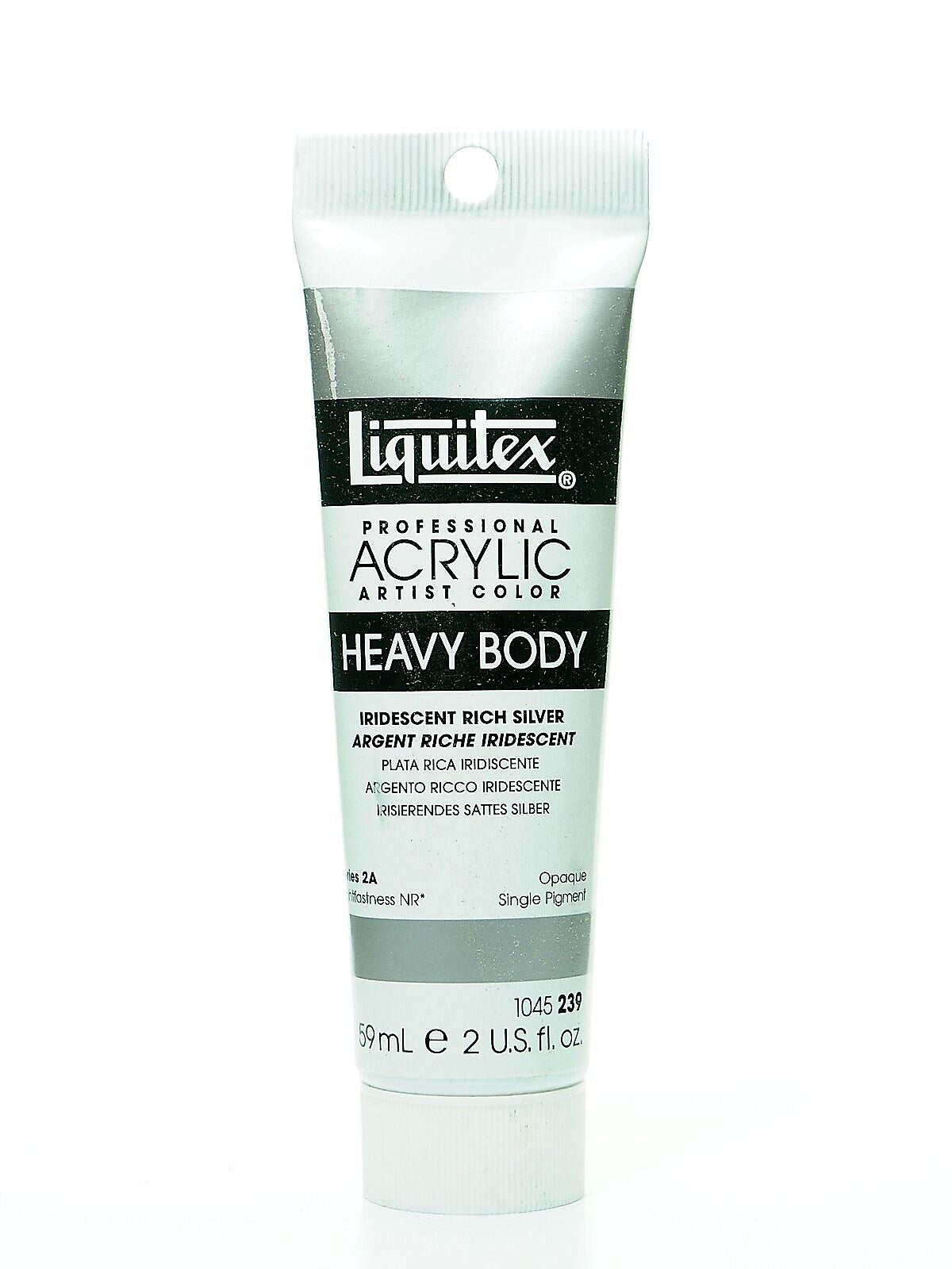 Liquitex Heavy Body Professional Artist Acrylic Colors Iridescent Rich Silver 2 Oz.