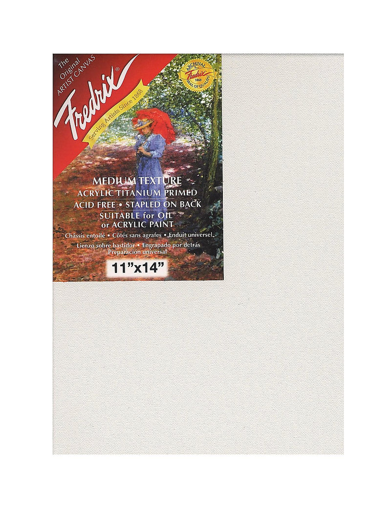 Fredrix Red Label Stretched Cotton Canvas, 11" X 14", 2/Pack (34933-Pk2)