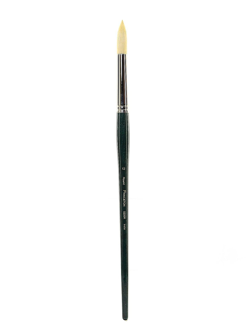 Princeton Series 5200 Chinese Bristle Oil Brushes, 12 Round (42444)