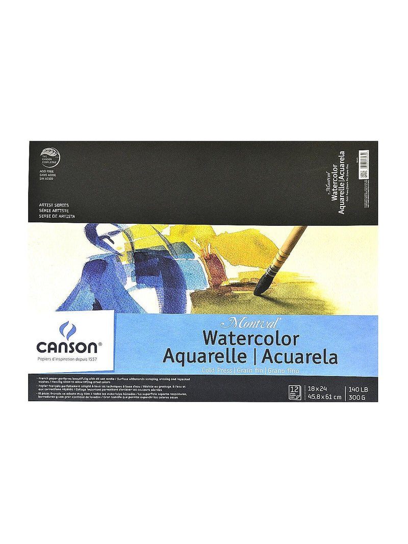 Canson Artist Series 24" x 18" Watercolor Sketch Pad, 12 Sheets/Pad (MCXC100511055)