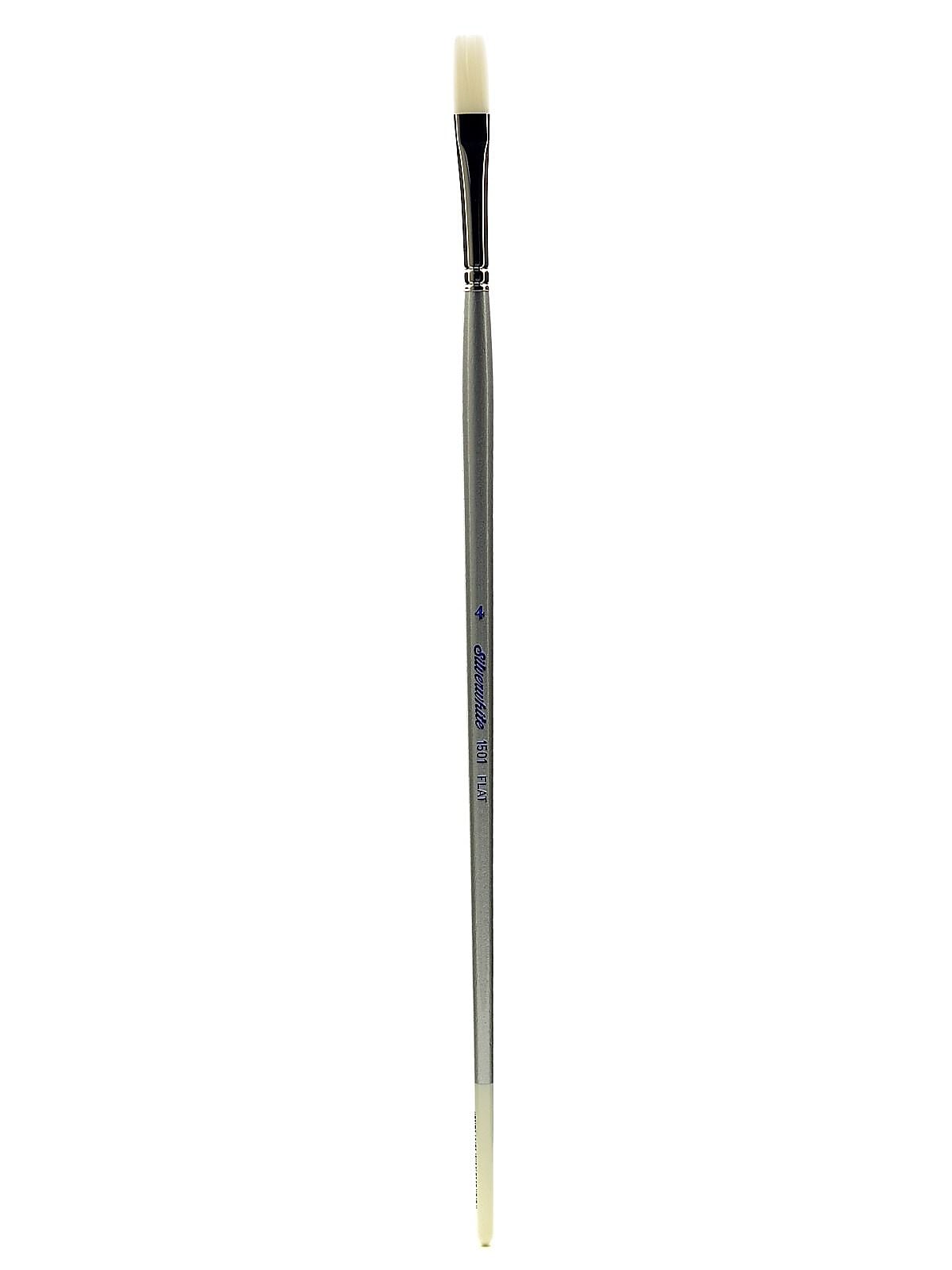 Silver Brush Silverwhite Series Synthetic Brushes Long Handle 4 Flat