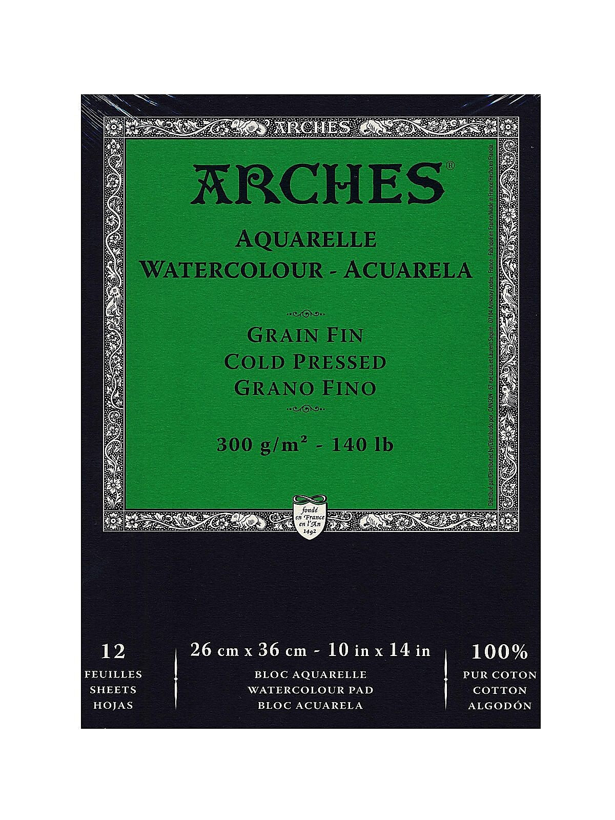 Arches Watercolor Pad 10 In. X 14 In. Cold Pressed 140 Lb.