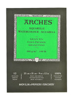 Arches Watercolor Pad 9 In. X 12 In. Cold Pressed 140 Lb. [Pack Of 2]