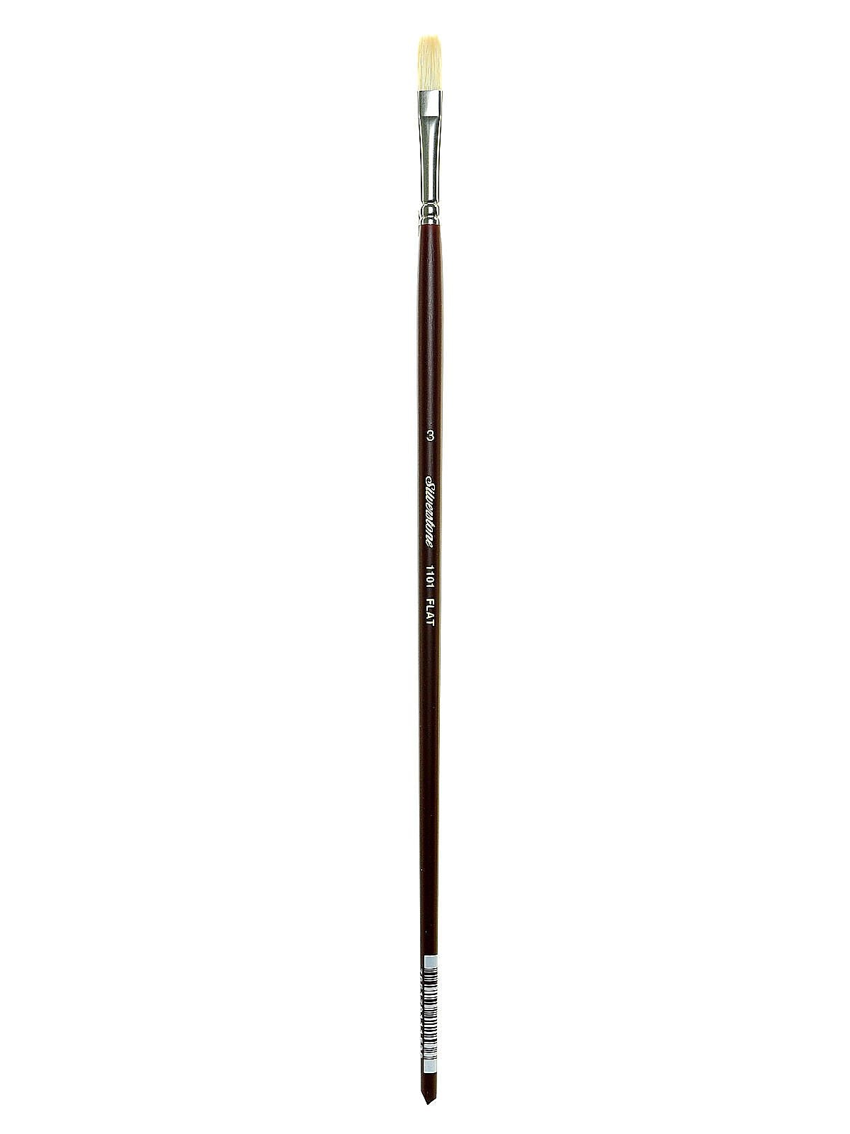 Silver Brush Silverstone Series Hog Bristle Brushes 3 Flat 1101