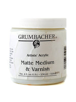 Grumbacher Artists' Acrylic Matte Medium  And  Varnish 8 Oz. Jar