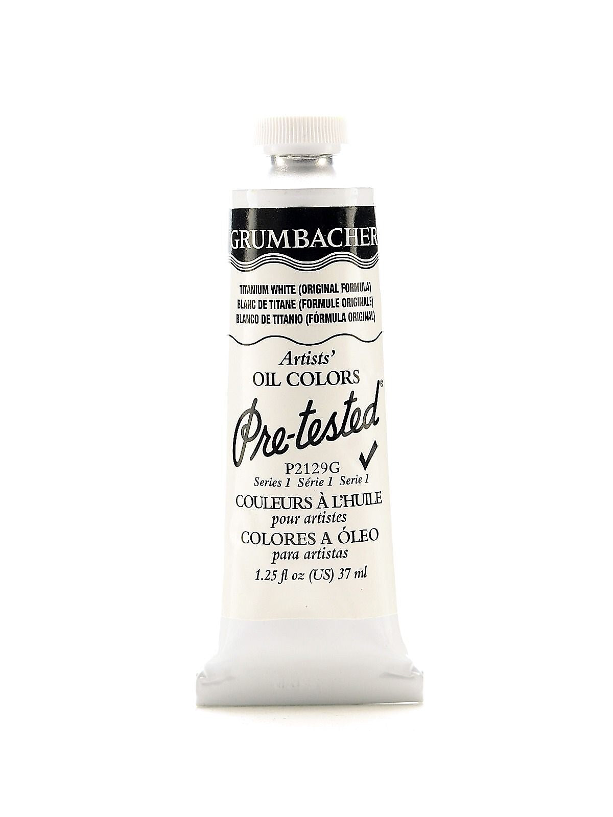 Grumbacher Pre-Tested Artists Oil Colors Titanium White (Original Formula) P212 1.25 Oz. [Pack Of 2]