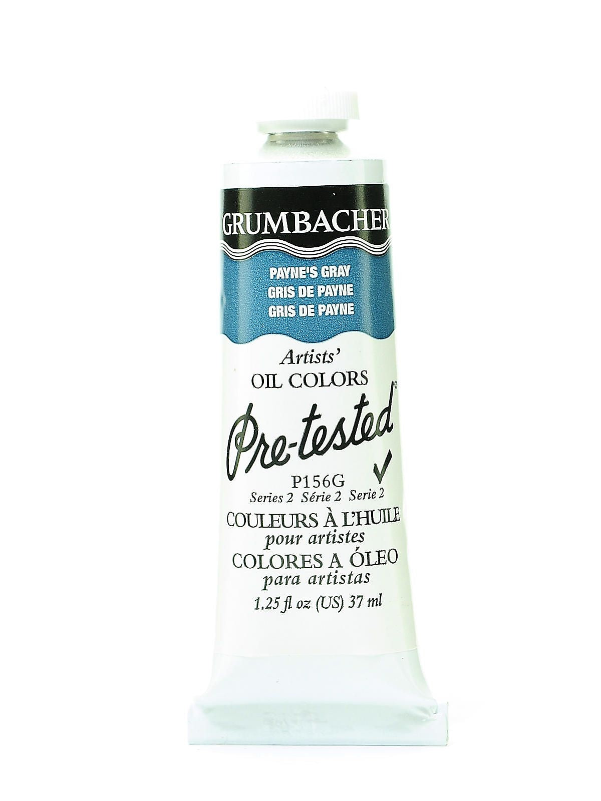 Grumbacher Pre-Tested Artists Oil Colors Payne's Gray P156 1.25 Oz.