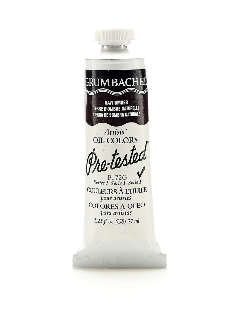 Grumbacher Pre-Tested Artists Oil Colors Raw Umber P172 1.25 Oz. [Pack Of 2]