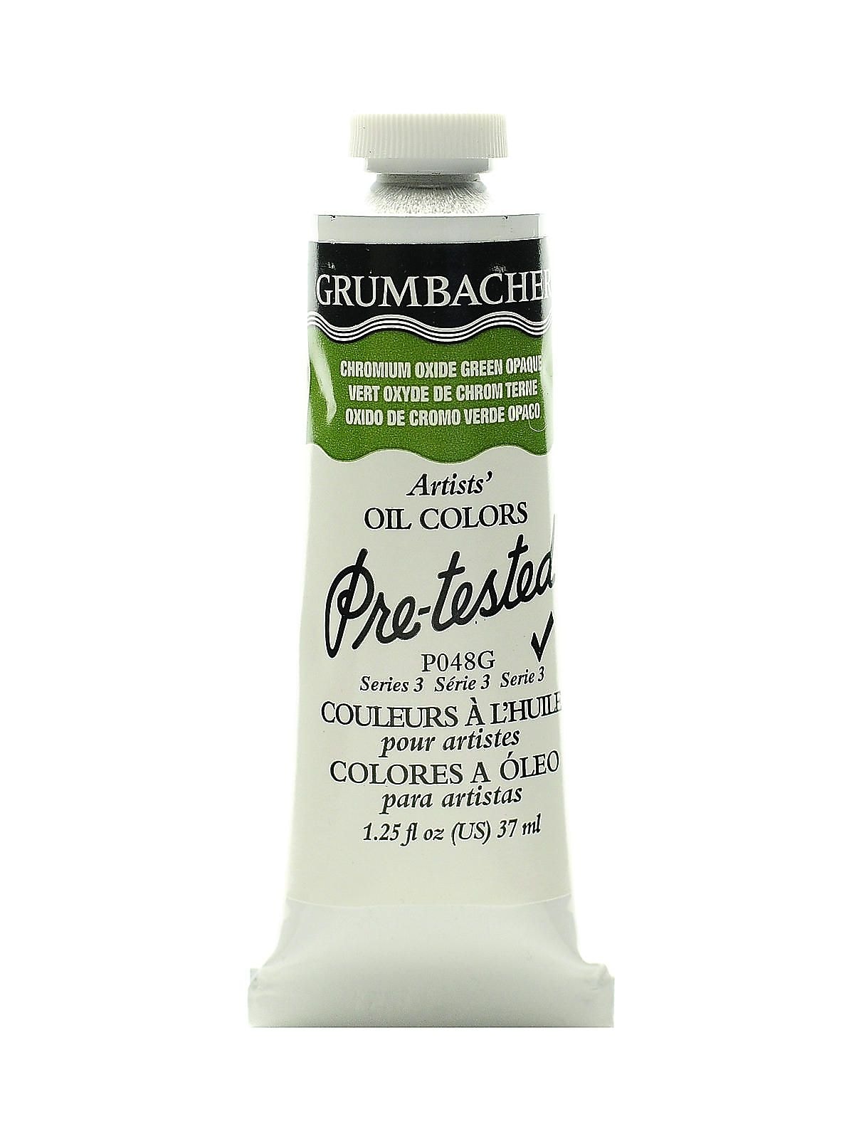 Grumbacher Pre-Tested Artists Oil Colors Chromium Oxide Green (Opaque) P048 1.25 Oz.