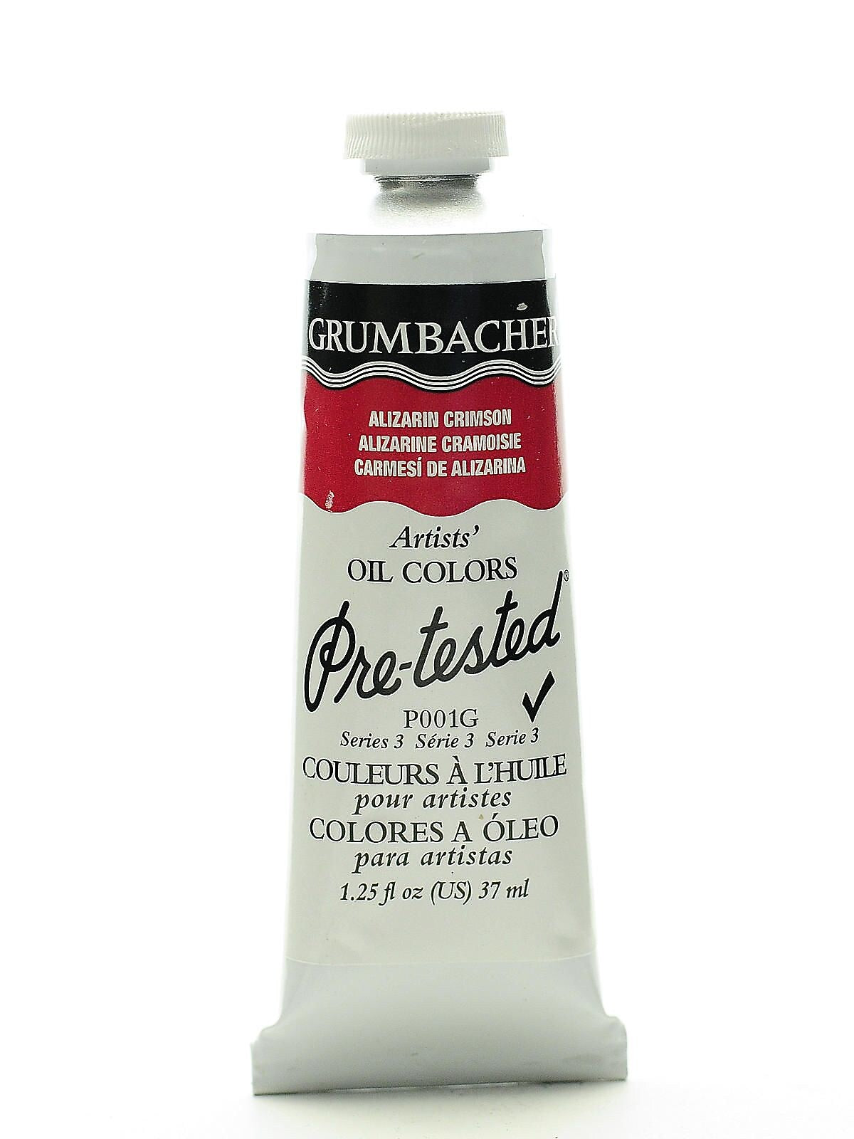 Grumbacher Pre-Tested Artists Oil Colors Alizarin Crimson P001 1.25 Oz.