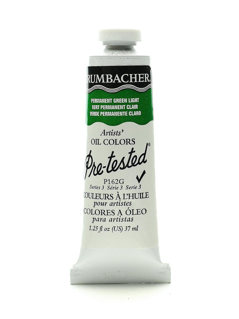 Grumbacher Pre-Tested Artists Oil Colors Permanent Green Light P162 1.25 Oz.