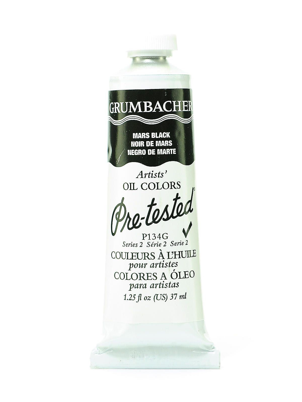 Grumbacher Pre-Tested Artists Oil Colors Mars Black P134 1.25 Oz.