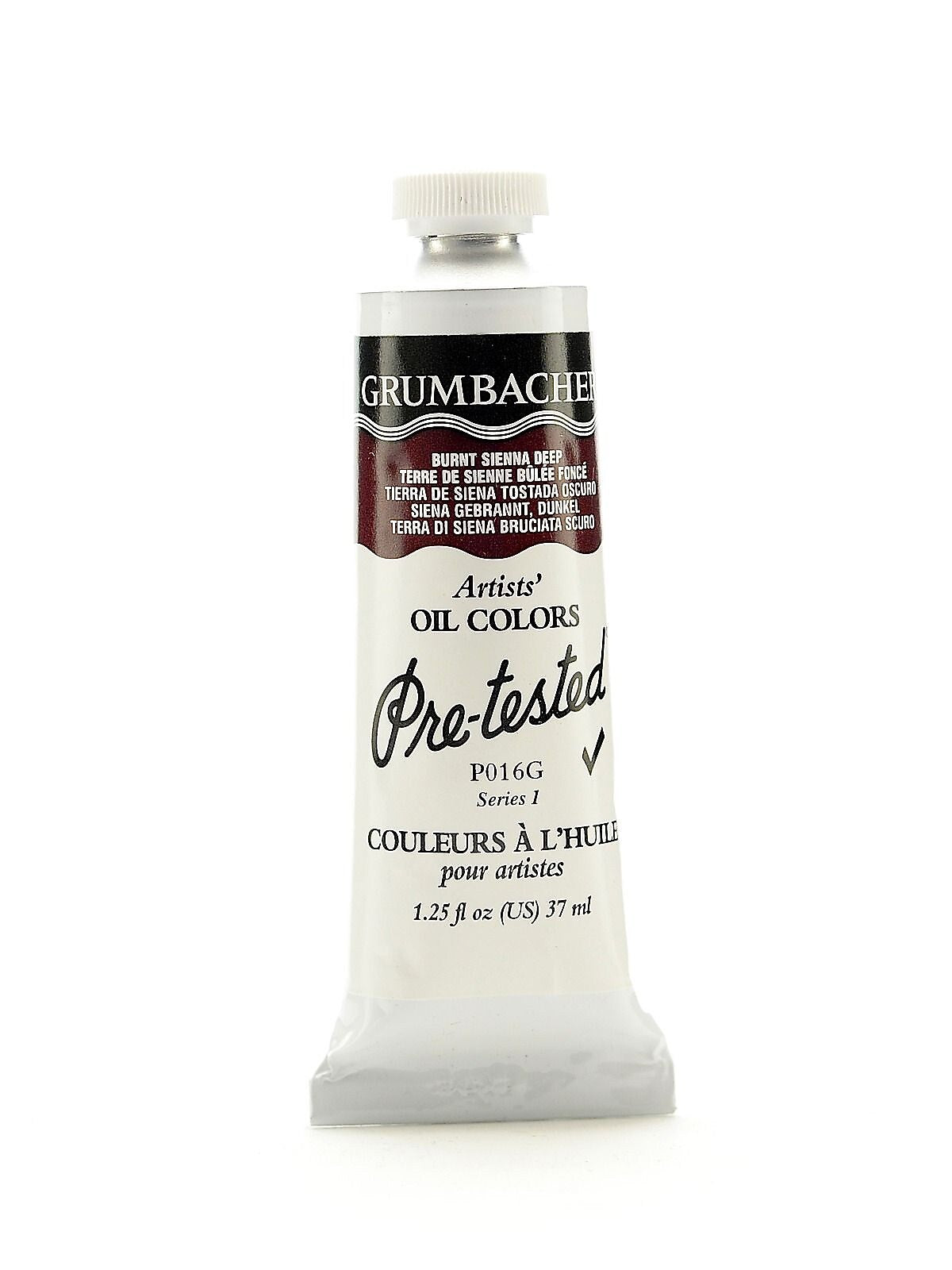 Grumbacher Pre-Tested Artists Oil Colors Burnt Sienna Deep P016 1.25 Oz. [Pack Of 2]