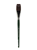Silver Brush Ruby Satin Series Synthetic Brushes Short Handle 1 In. Stroke 2511S