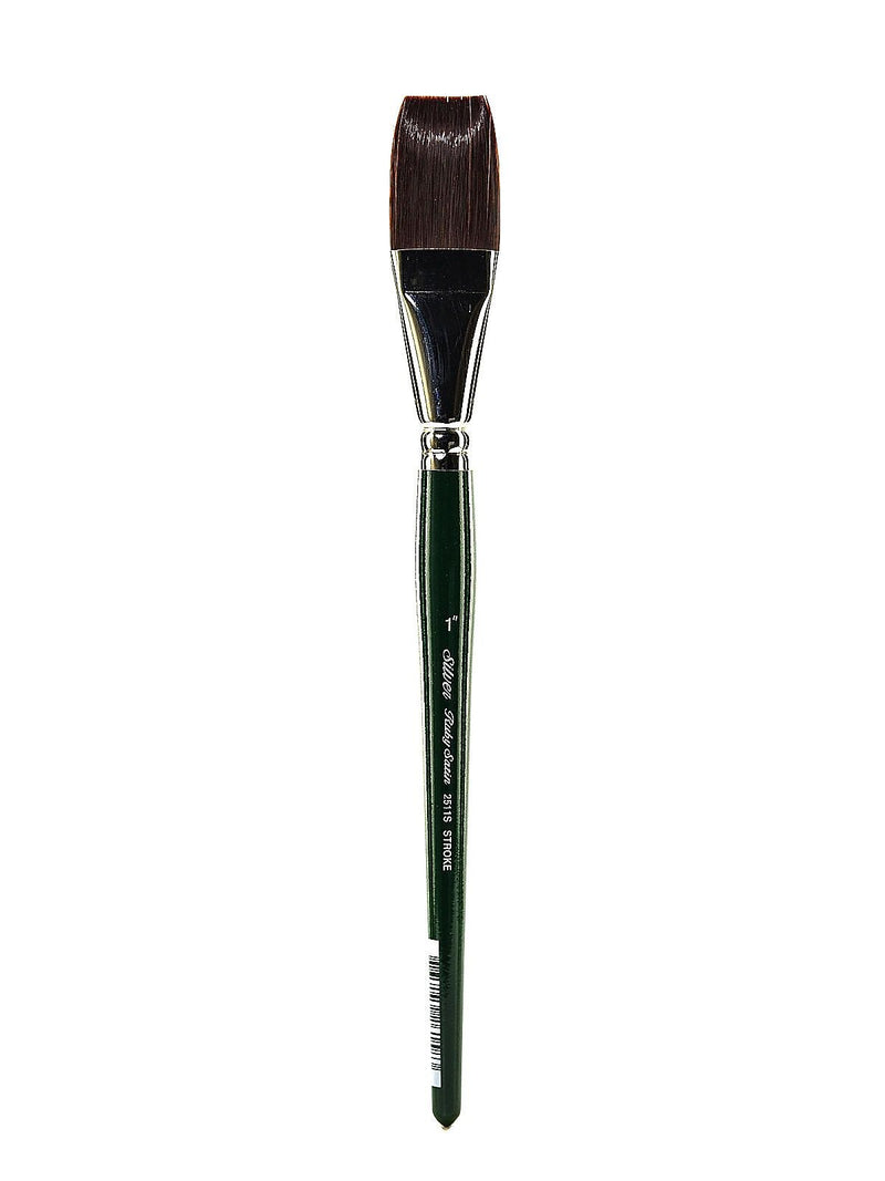 Silver Brush Ruby Satin Series Synthetic Brushes Short Handle 1 In. Stroke 2511S