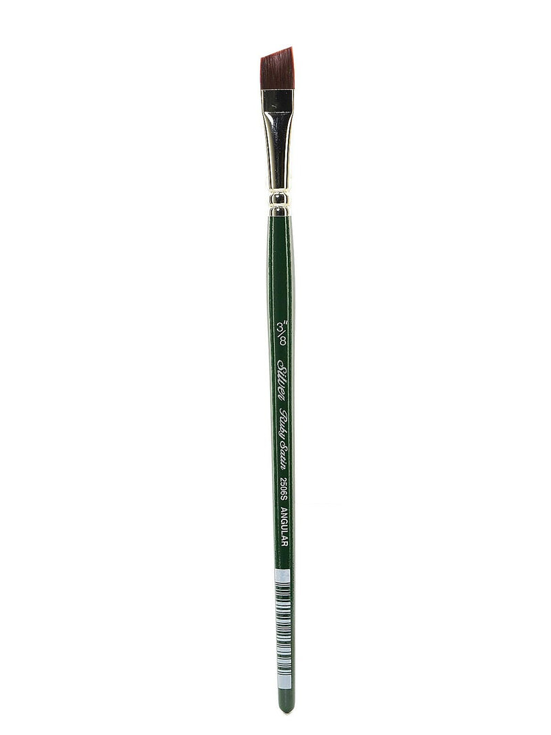 Silver Brush Ruby Satin Series Synthetic Brushes Short Handle 3/8 In. Angular 2506S