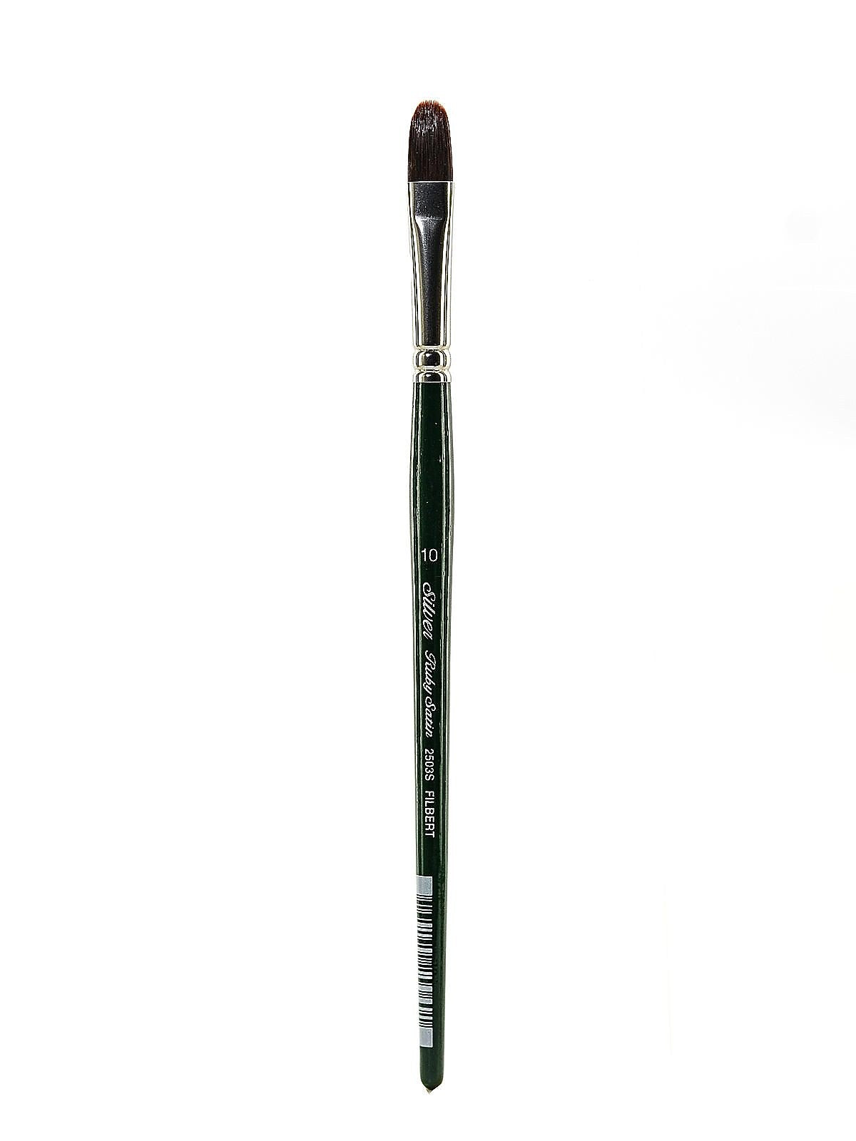 Silver Brush Ruby Satin Series Synthetic Brushes Short Handle 10 Filbert 2503S