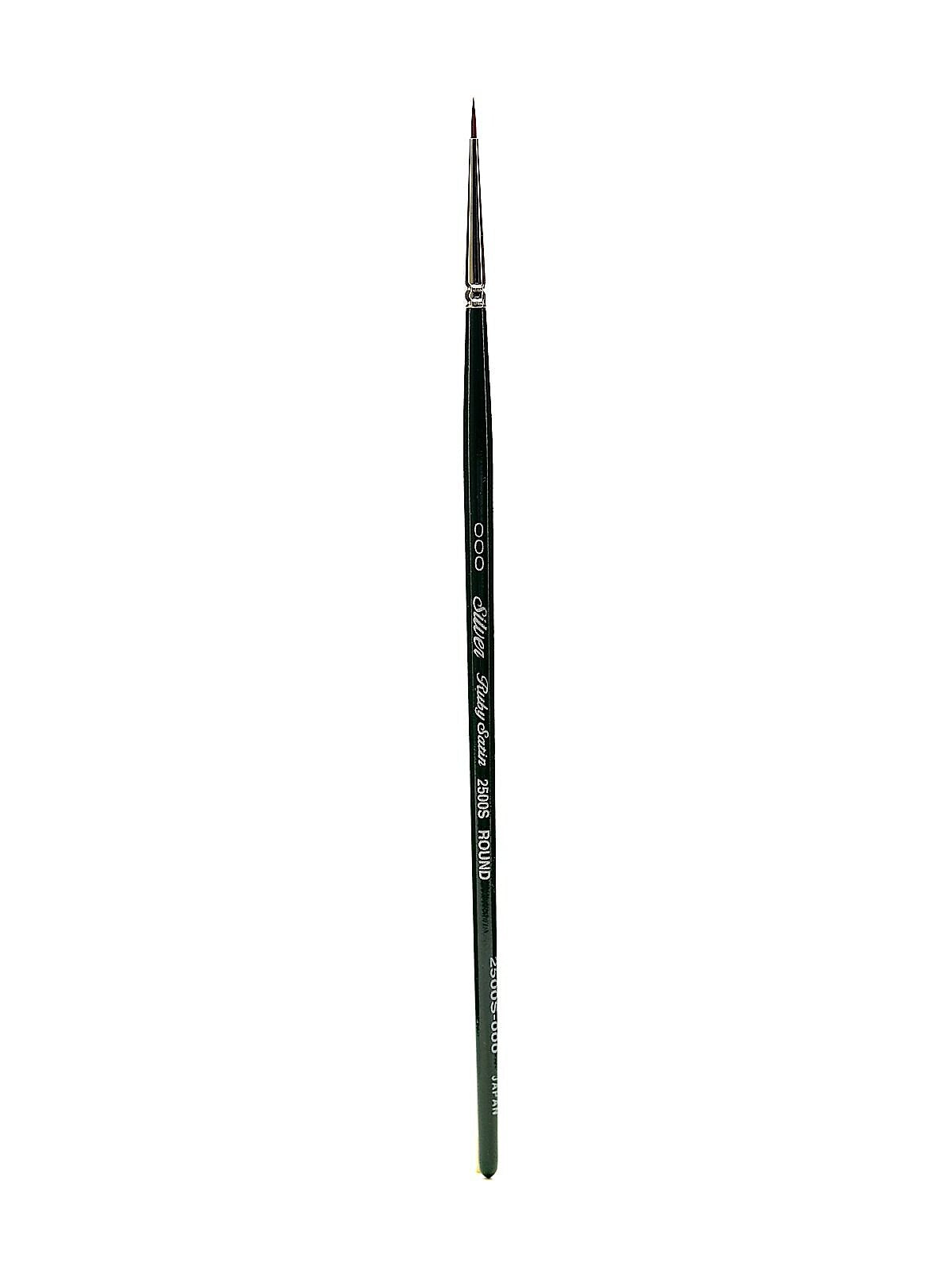 Silver Brush Ruby Satin Series Synthetic Brushes Short Handle 3/0 Round 2500S