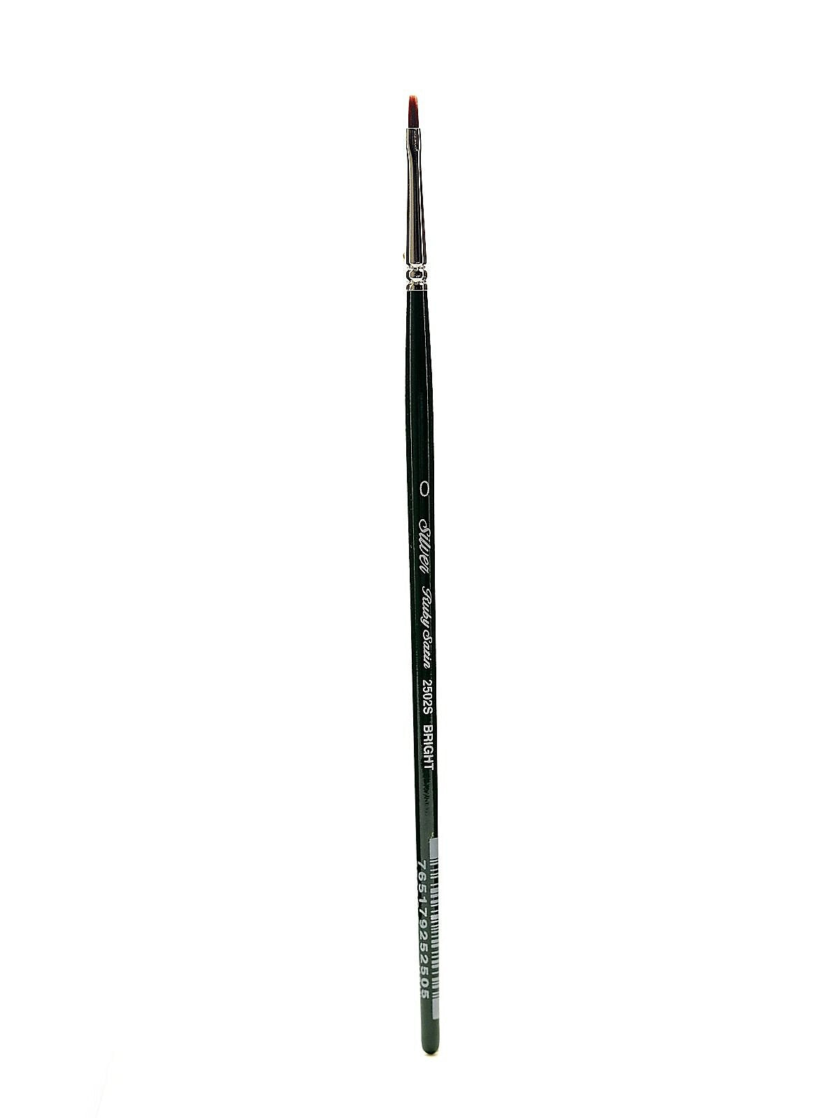 Silver Brush Ruby Satin Series Synthetic Brushes Short Handle 0 Bright 2502S