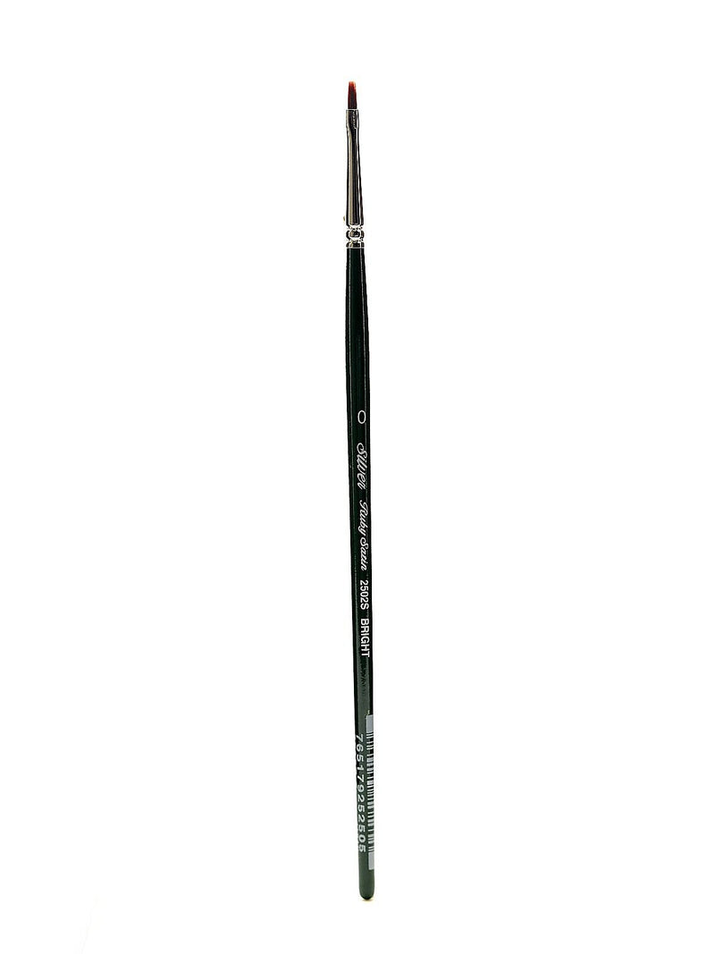 Silver Brush Ruby Satin Series Synthetic Brushes Short Handle 0 Bright 2502S