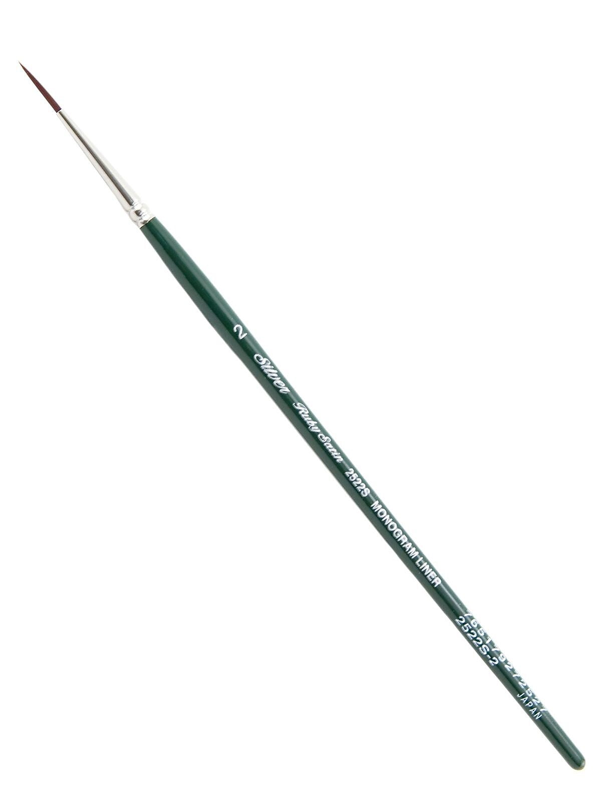 Silver Brush Ruby Satin Series Synthetic Brushes Short Handle 2 Liner 2522S