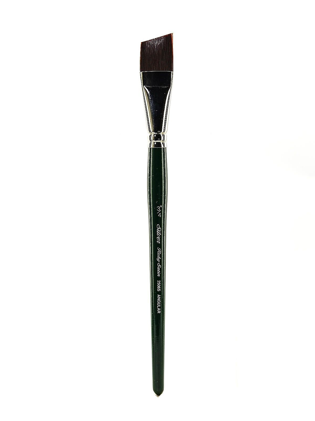 Silver Brush Ruby Satin Series Synthetic Brushes Short Handle 3/4 In. Angular 2506S