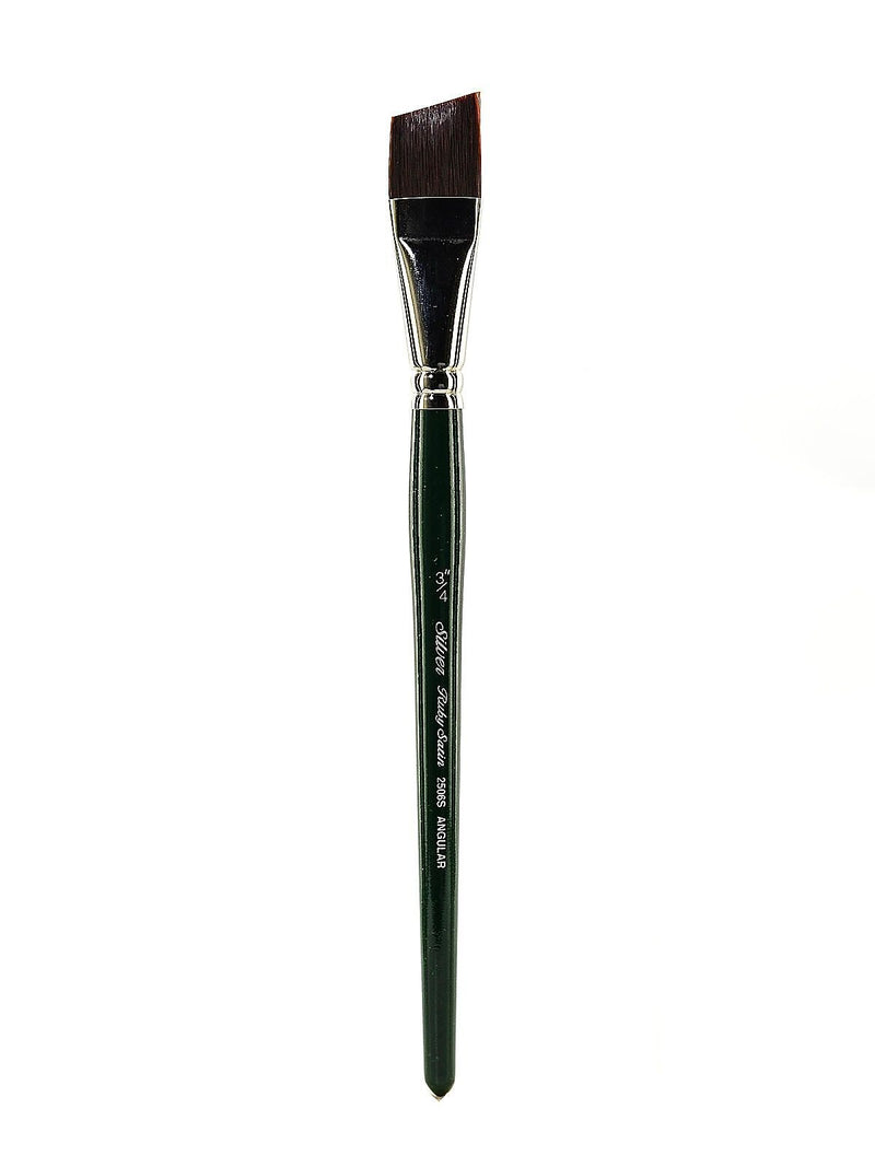 Silver Brush Ruby Satin Series Synthetic Brushes Short Handle 3/4 In. Angular 2506S