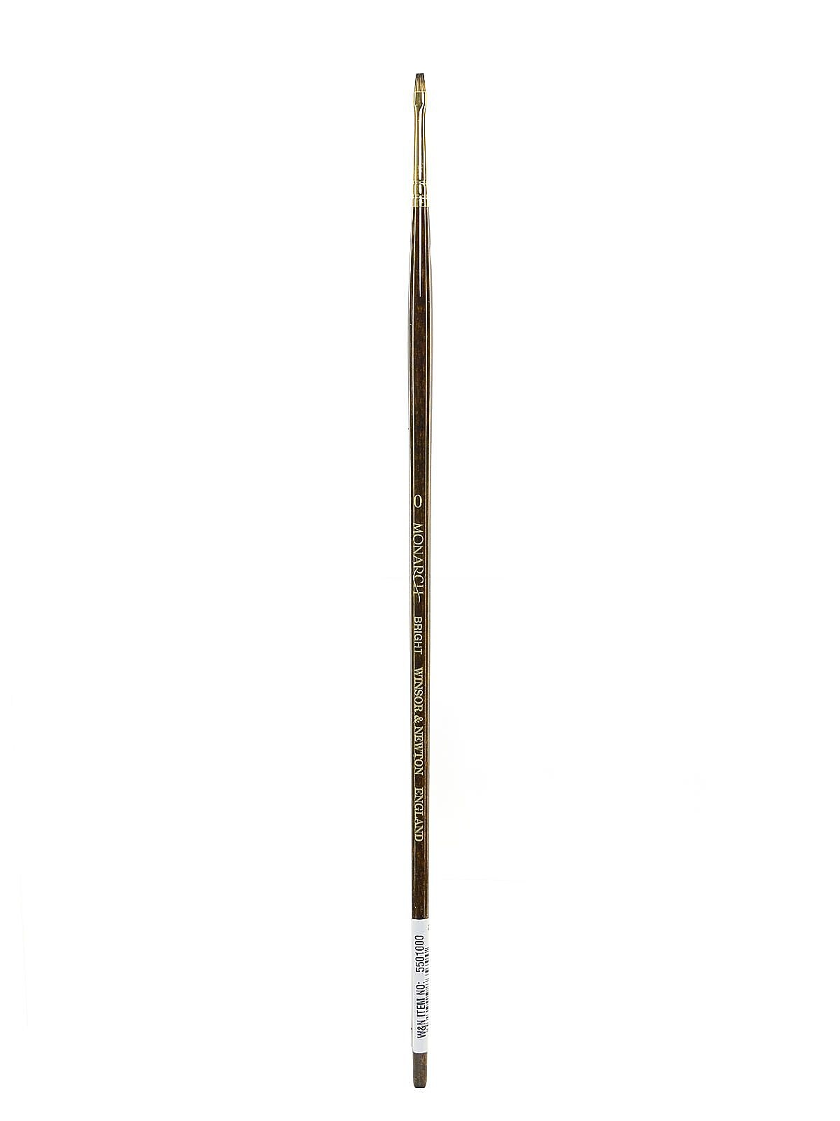 Winsor And Newton Monarch Brushes 0 Flat/Bright Long Handle