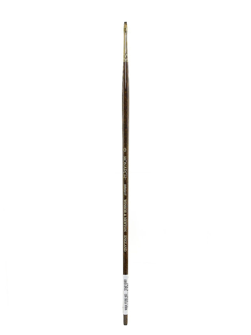 Winsor And Newton Monarch Brushes 0 Flat/Bright Long Handle