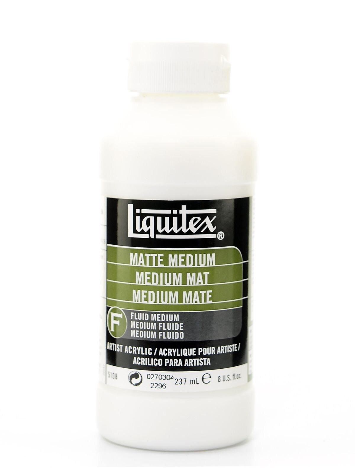 Liquitex Acrylic Paint Matte Paint Medium 8 Oz.