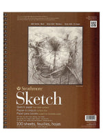 Strathmore 400 Series 11" x 14" Wire Bound Sketch Pad, 100 Sheets/Pad, 2/Pack (49070-PK2)