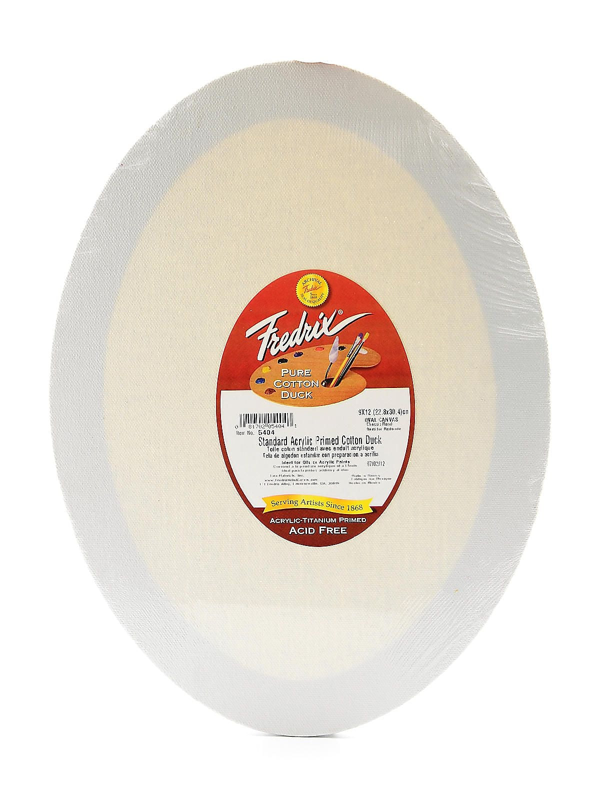 Fredrix Oval Stretched Canvas, 9" X 12" (27503)