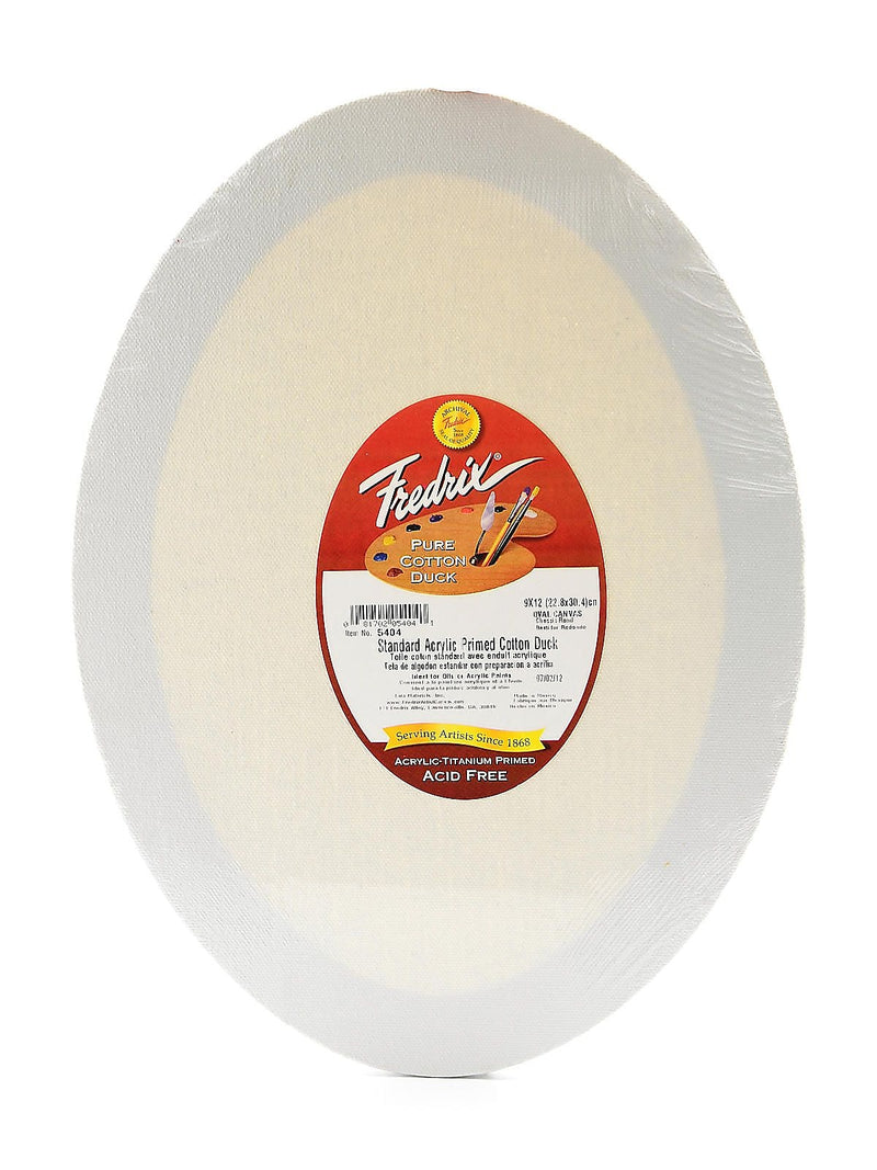 Fredrix Oval Stretched Canvas, 9" X 12" (27503)