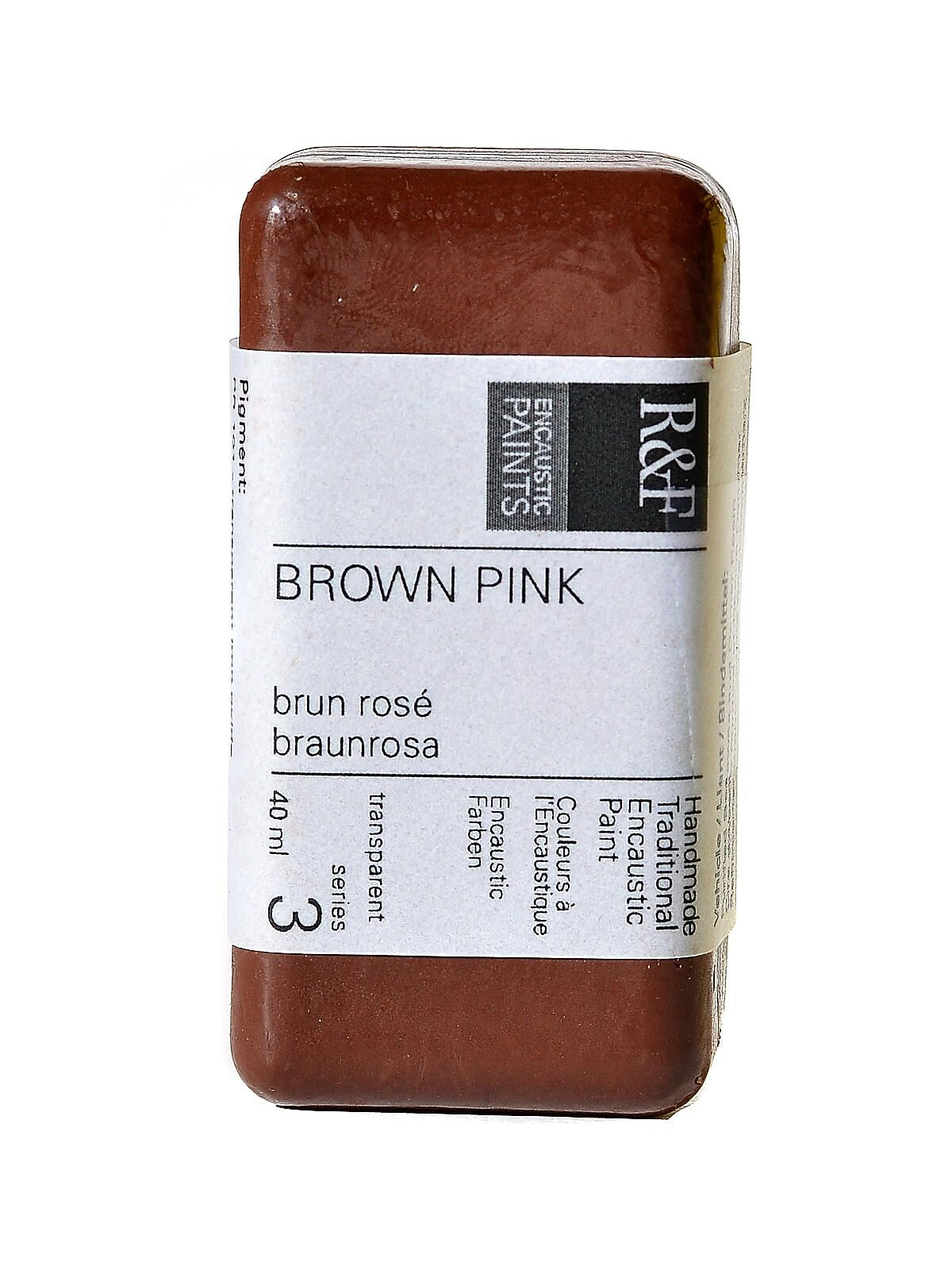 R  And  F Handmade Paints Encaustic Paint Brown Pink 40 Ml