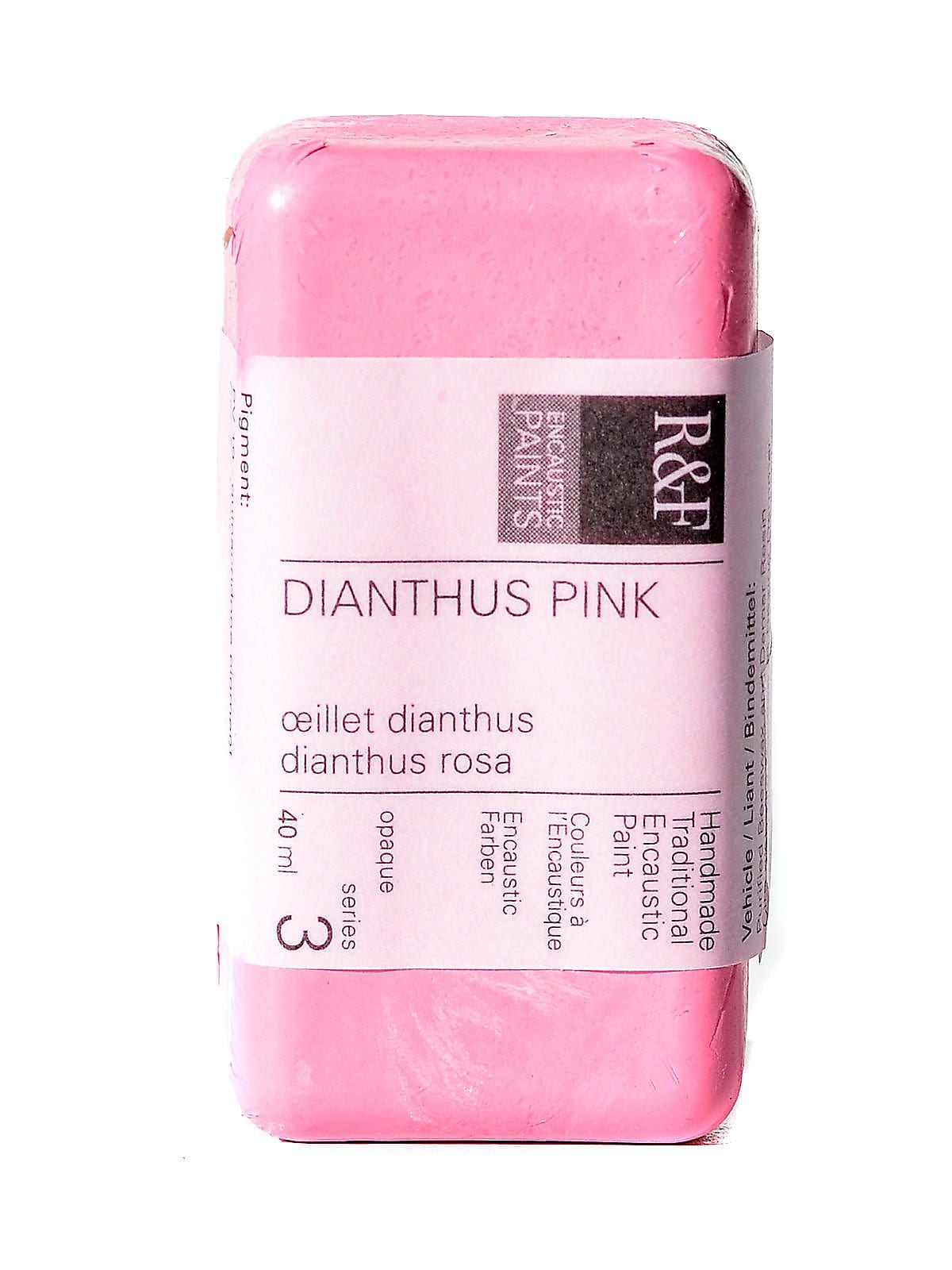 R And F Handmade Paints Encaustic Paint Dianthus Pink 40 Ml