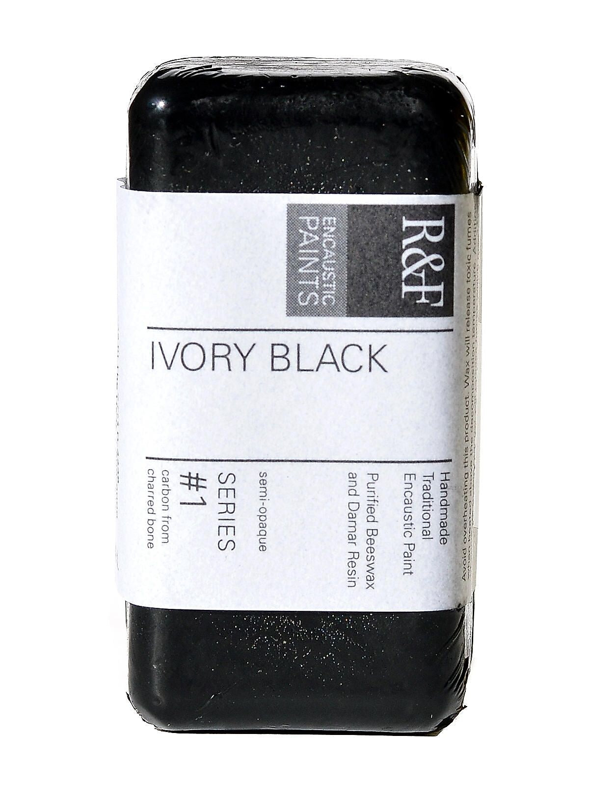R  And  F Handmade Paints Encaustic Paint Ivory Black 40 Ml [Pack Of 2]