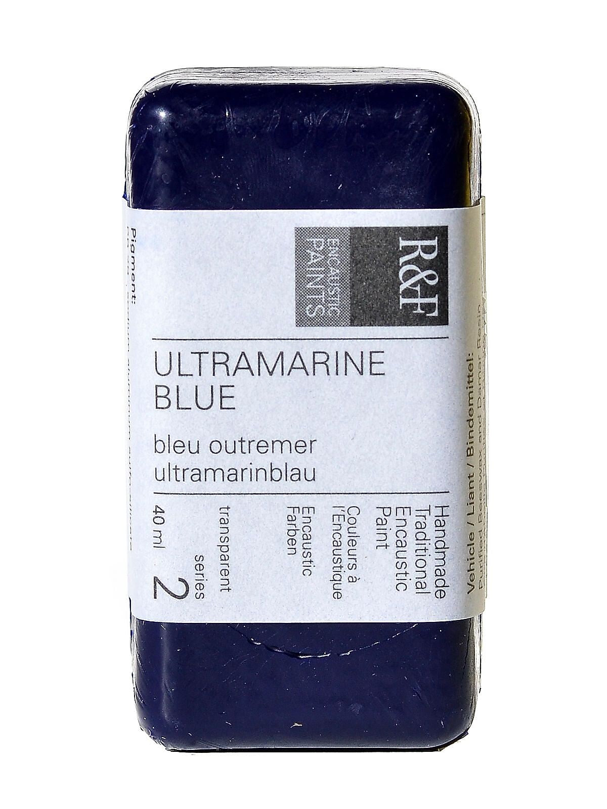 R  And  F Handmade Paints Encaustic Paint Ultramarine Blue 40 Ml [Pack Of 2]