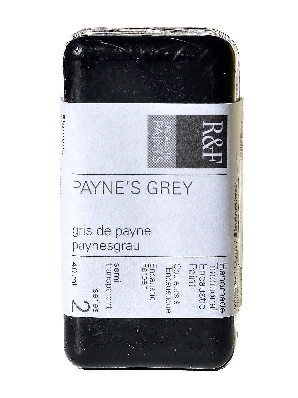 R  And  F Handmade Paints Encaustic Paint Payne's Grey 40 Ml [Pack Of 2]