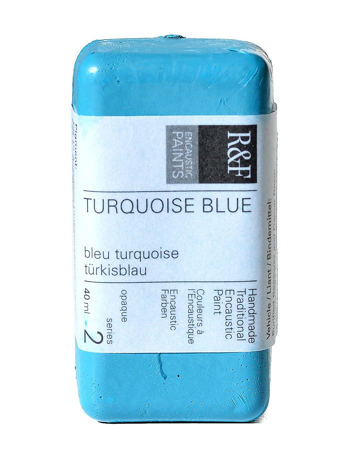 R  And  F Handmade Paints Encaustic Paint Turquoise Blue 40 Ml [Pack Of 2]