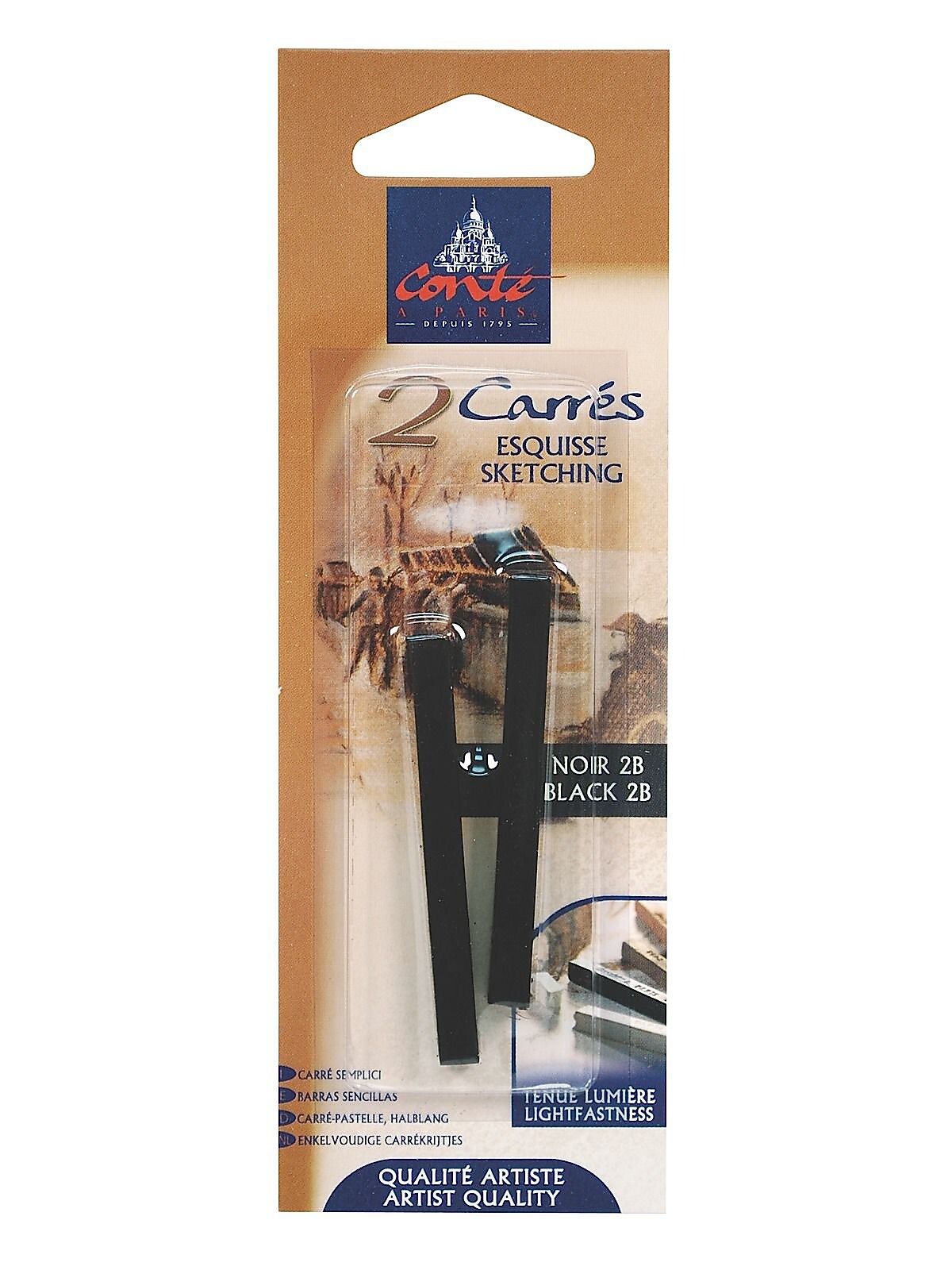 Conte Crayons Black 2B Pack Of 2 [Pack Of 4]