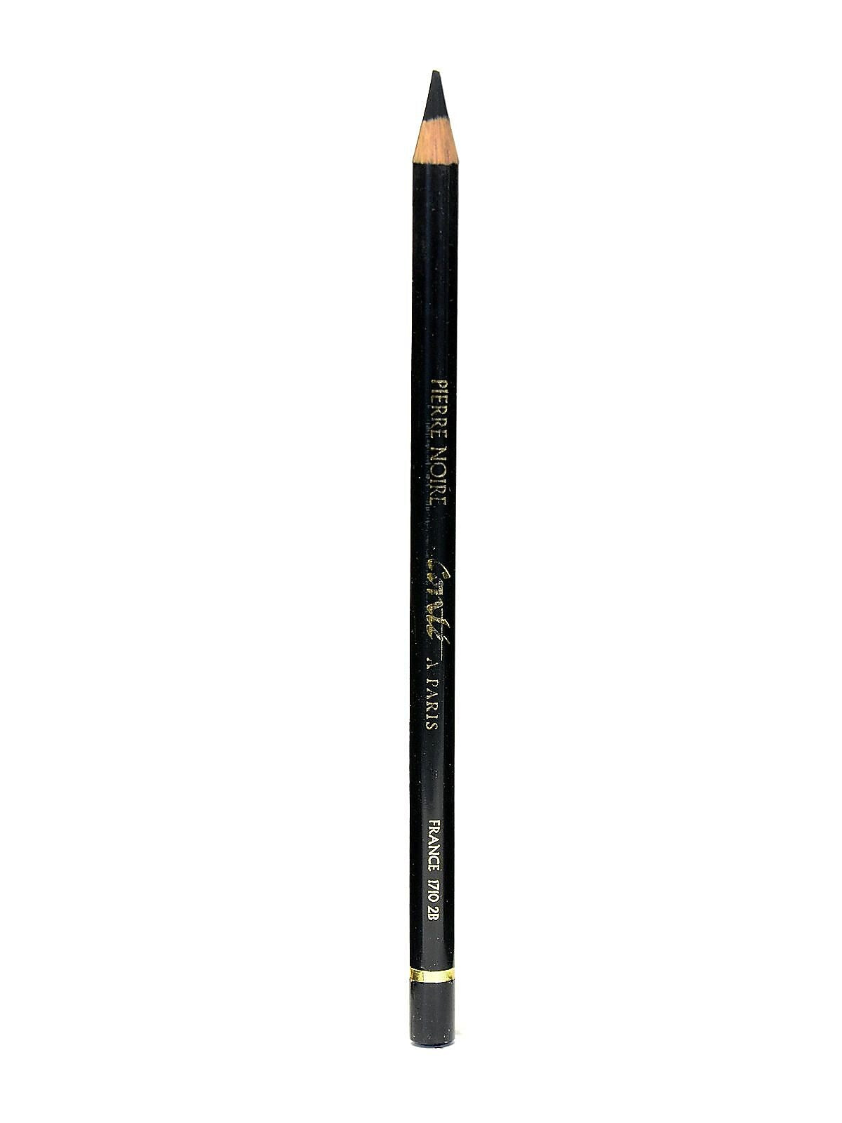 Conte Crayons Esquisse Drawing Pencils, 2B, Black, 12/Pack