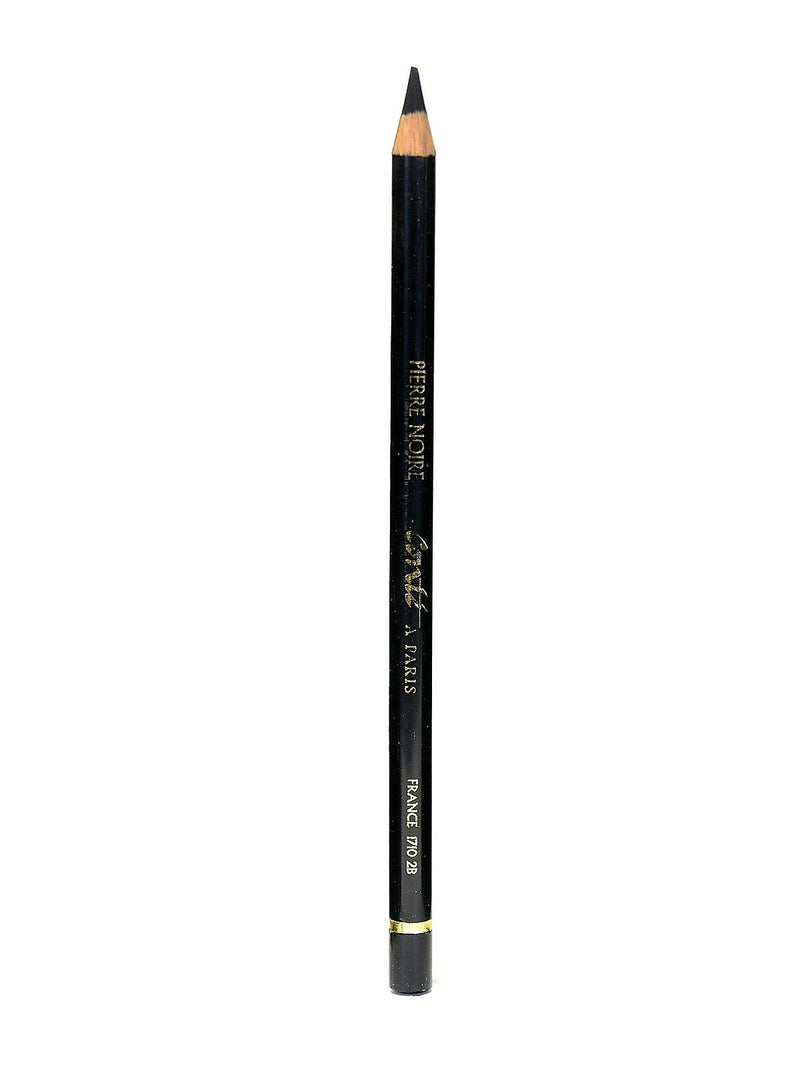 Conte Crayons Esquisse Drawing Pencils, 2B, Black, 12/Pack