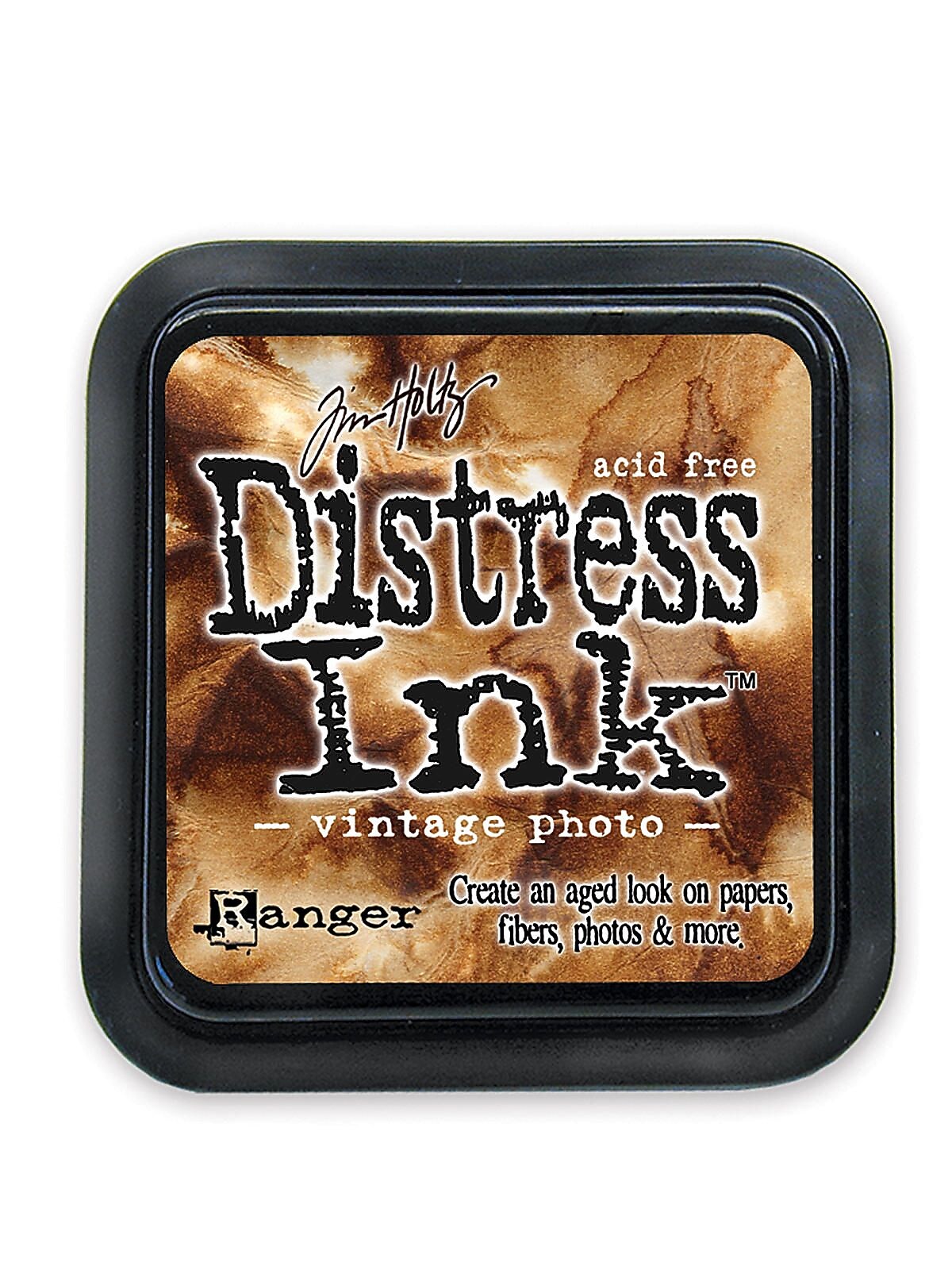 Ranger Tim Holtz Distress Ink Pads, 2" x 2", Vintage Photo, 3/Pack (18350-PK3)
