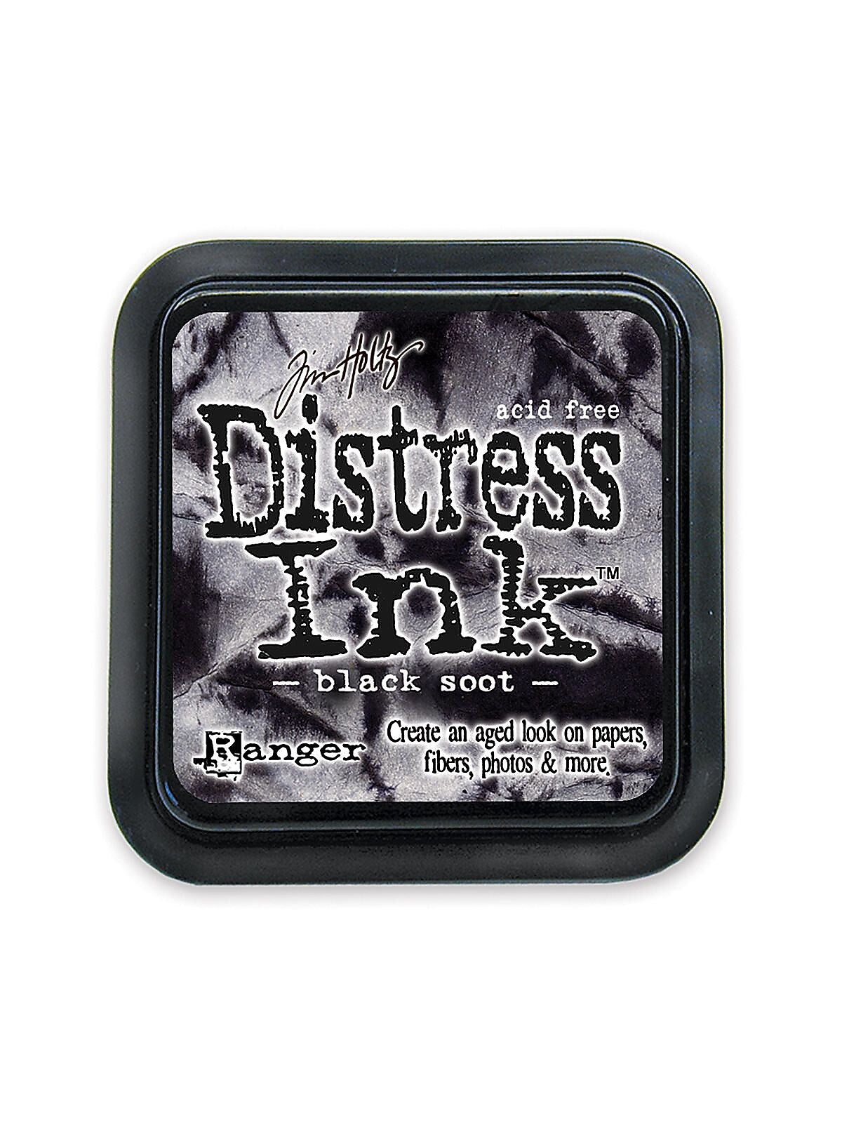 Ranger Tim Holtz Distress Ink Pads, 2" x 2", Black Soot, 3/Pack (66957-PK3)