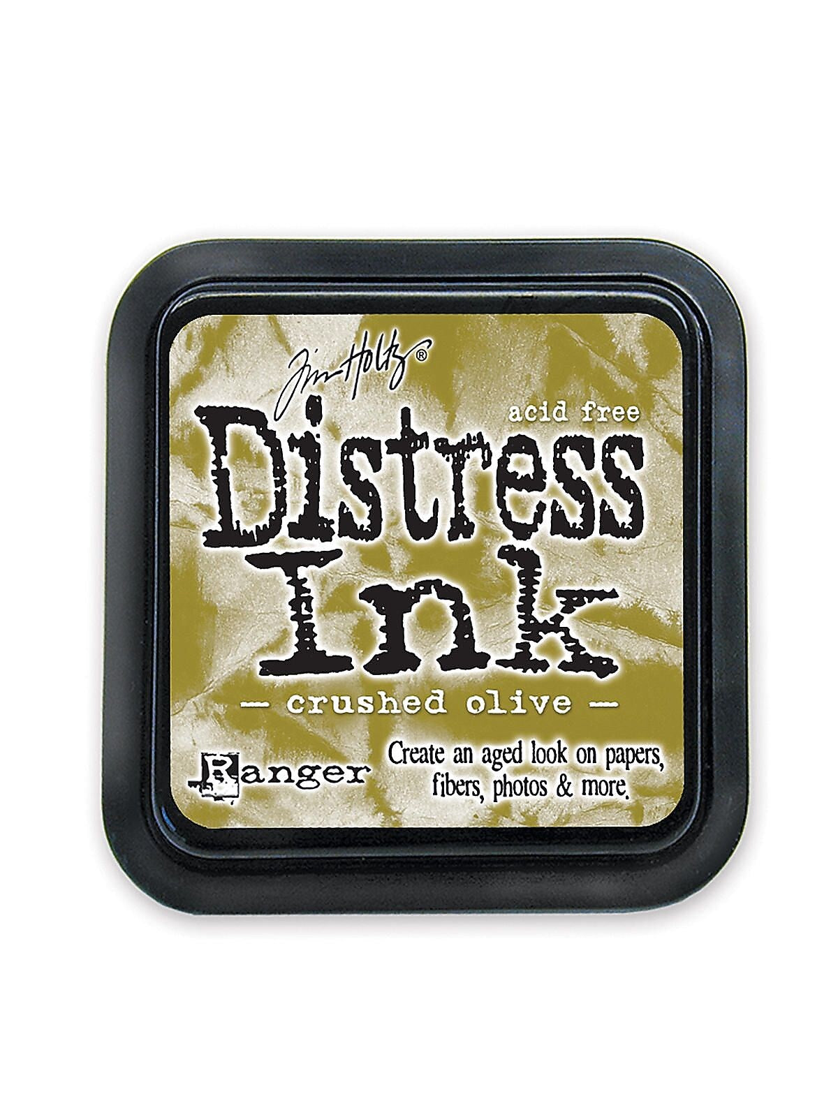 Ranger Tim Holtz Distress Ink Pads, 2" x 2", Crushed Olive, 3/Pack (69442-PK3)