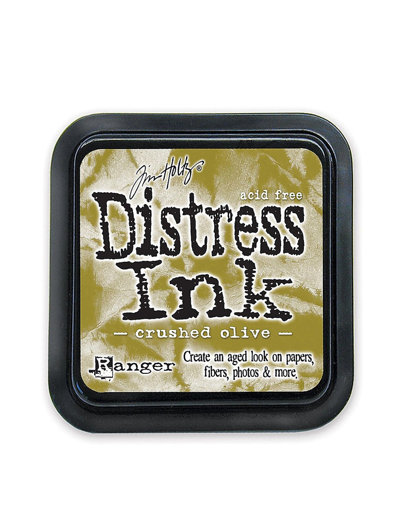 Ranger Tim Holtz Distress Ink Pads, 2" x 2", Crushed Olive, 3/Pack (69442-PK3)