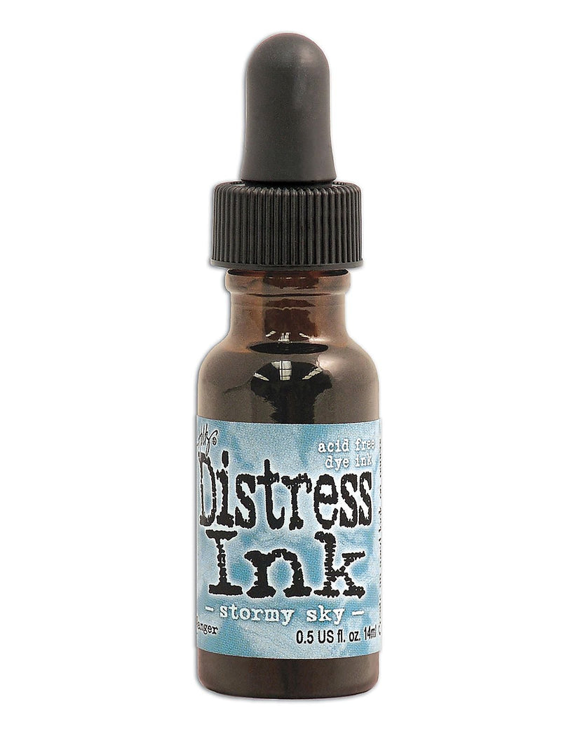 Ranger Tim Holtz Distress Ink Stormy Sky 0.5 Oz. Reinker Bottle [Pack Of 3]