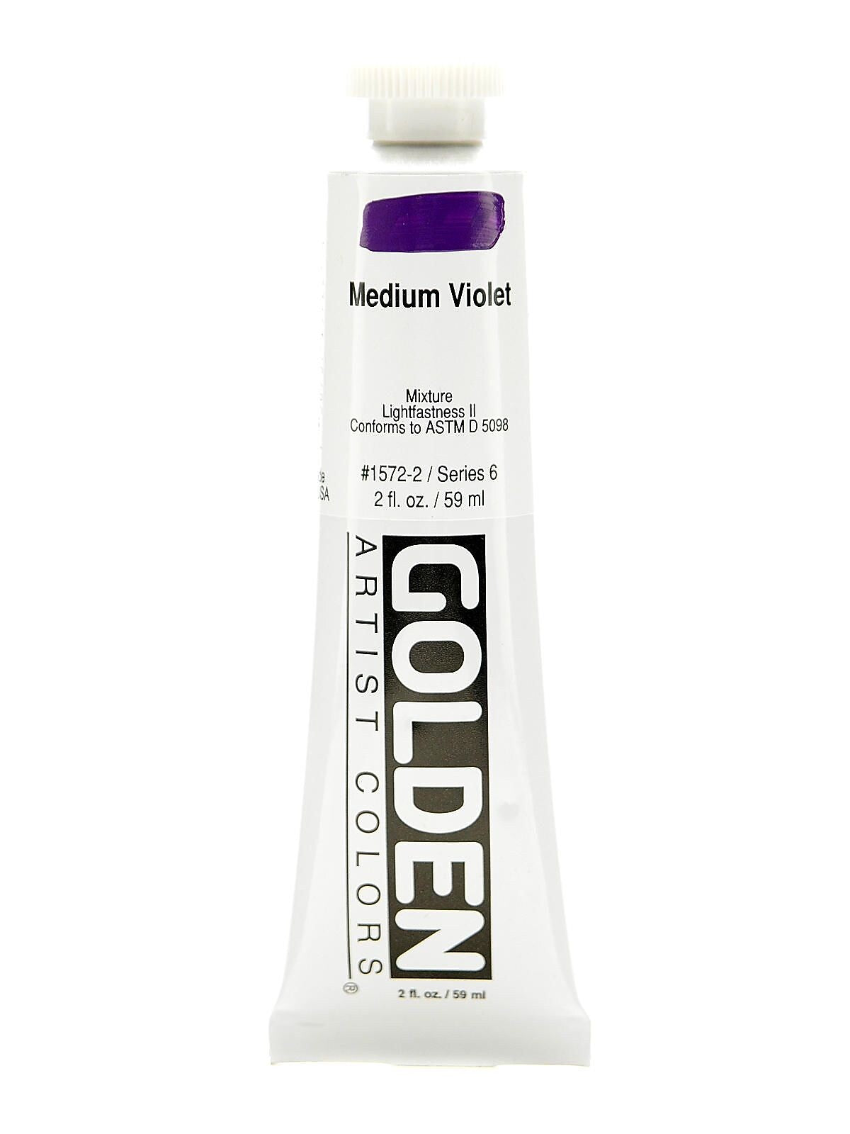 Golden Heavy Body Acrylic Paints Paint Medium Violet 2 Oz.