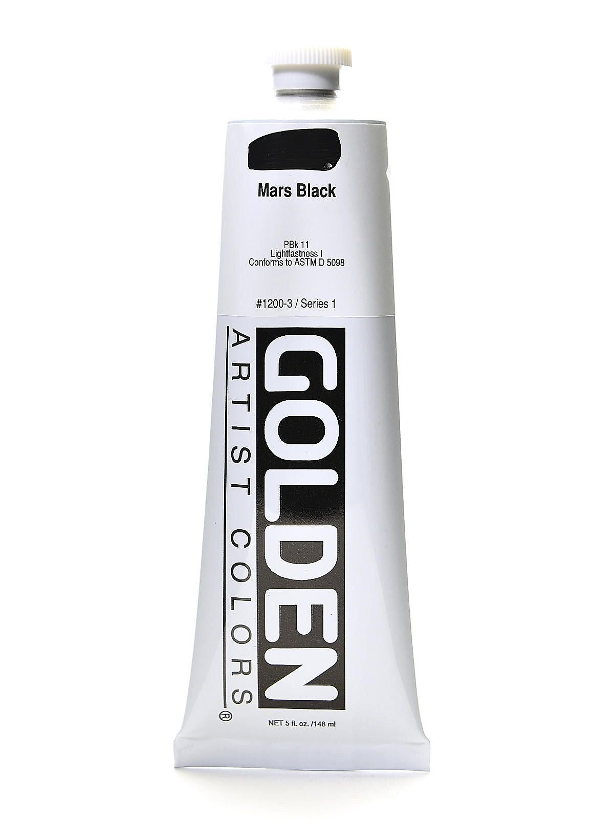 Golden Heavy Body Acrylic Paints Mars Black 5 Oz.